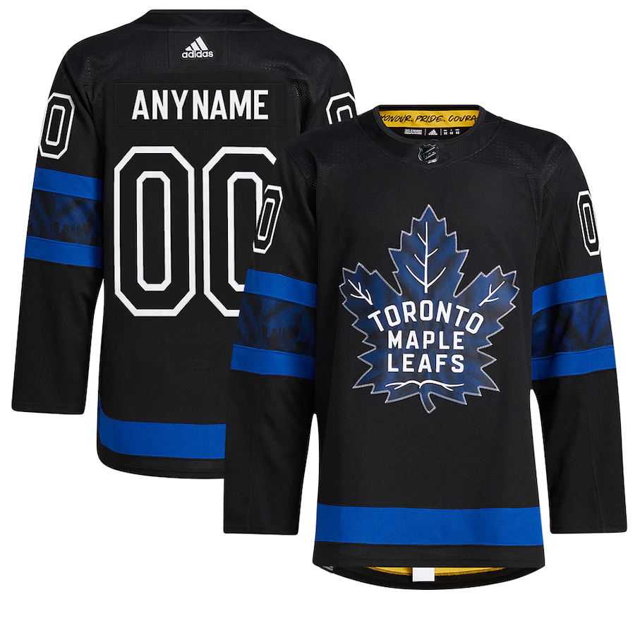 Men%27s Toronto Maple Leafs Custom X Drew House Adidas Black Alternate NHL Jersey